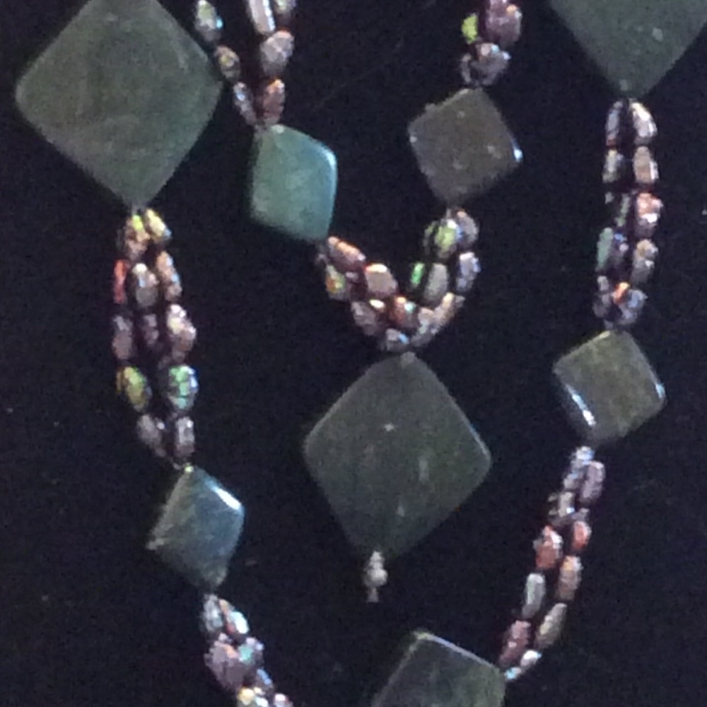 Deep Purple Freshwater Pearls and Black Serpentine Diamonds- dress up or down!